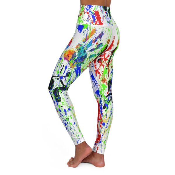 Abstract High Waisted Yoga Leggings - Image 3