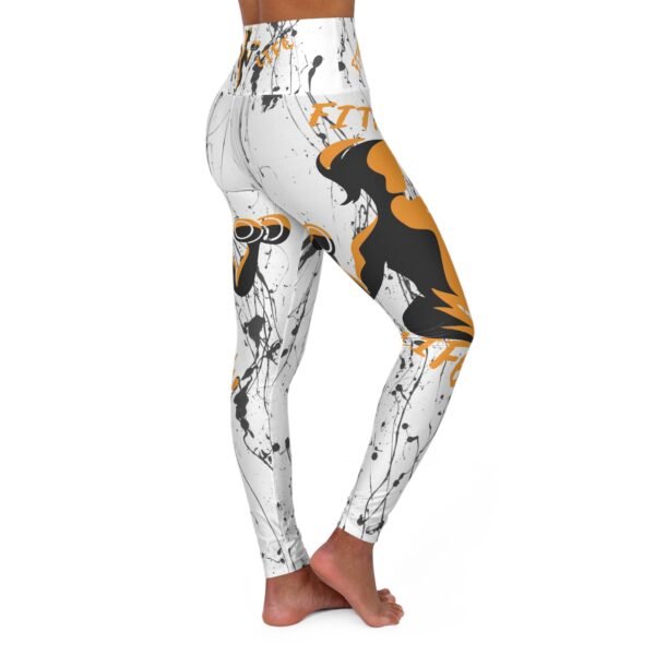 Gold Fitness Life High Waisted Yoga Leggings - Image 4