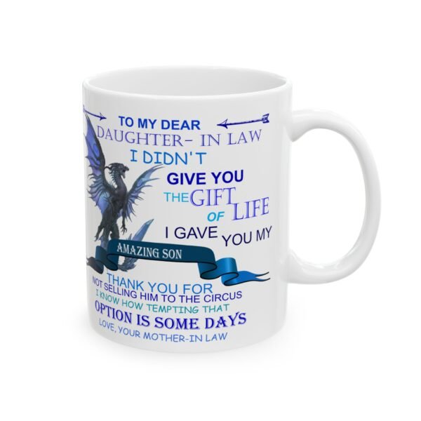Dragon-Themed Gift Mug for Daughter-in-Law - Unique Ceramic Coffee Cup - Image 4