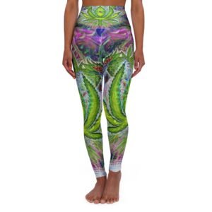 Trippy Weed High Waisted Yoga Leggings