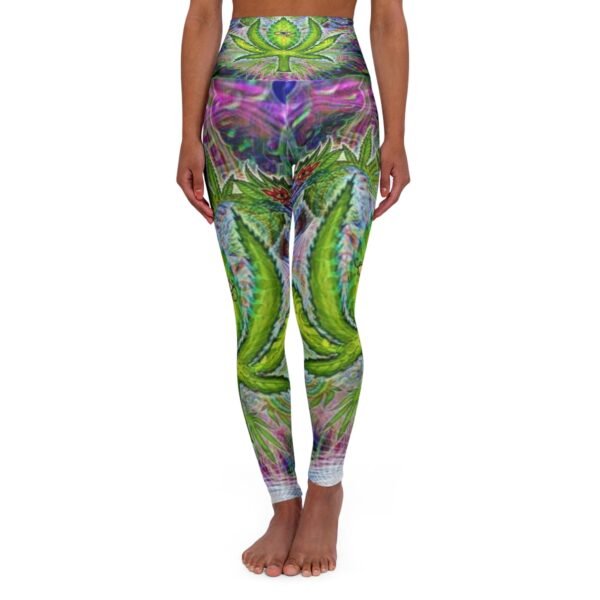 Trippy Weed High Waisted Yoga Leggings