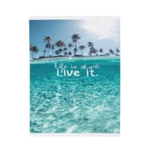 Life is Short Velveteen Plush Blanket