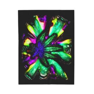 Trippy Weed Velveteen Plush Blanket