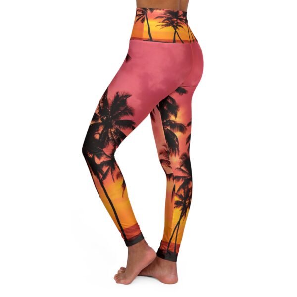Palm Beach High Waisted Yoga Leggings - Image 3