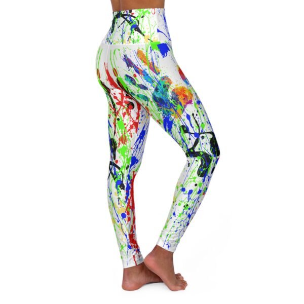 Abstract High Waisted Yoga Leggings - Image 4