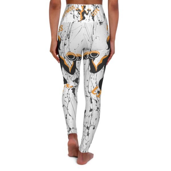 Gold Fitness Life High Waisted Yoga Leggings - Image 2