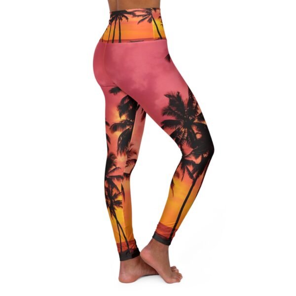Palm Beach High Waisted Yoga Leggings - Image 4