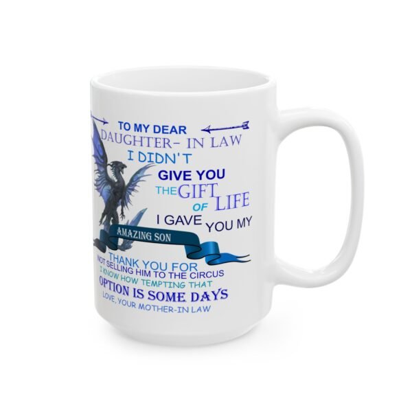 Dragon-Themed Gift Mug for Daughter-in-Law - Unique Ceramic Coffee Cup - Image 8