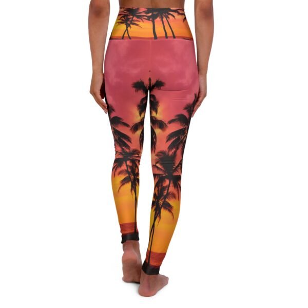 Palm Beach High Waisted Yoga Leggings - Image 2