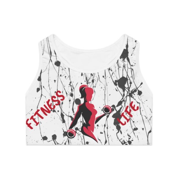 Red Sports Bra (AOP)