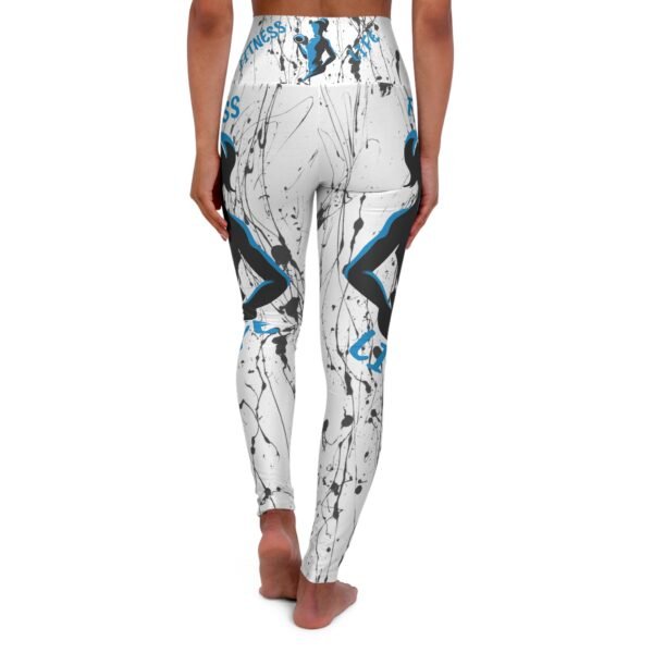 Blue Fitness Life High Waisted Yoga Leggings - Image 2