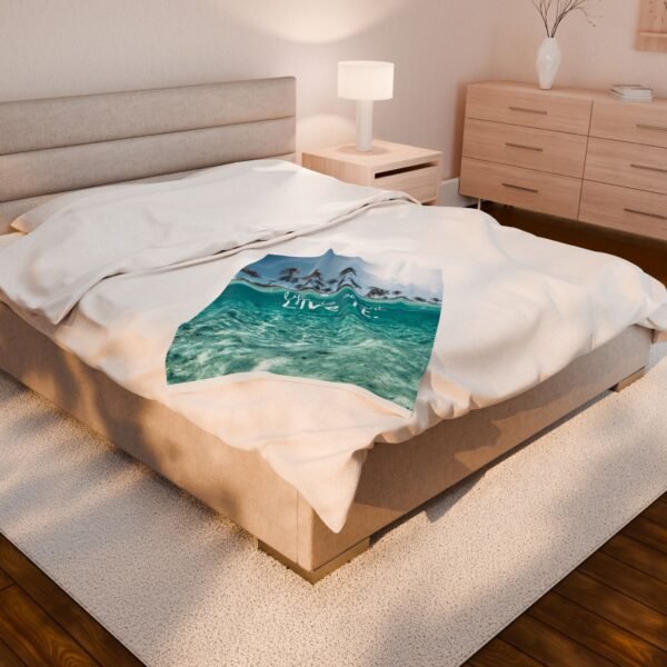 Life is Short Velveteen Plush Blanket - Image 4