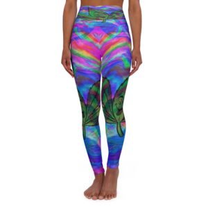 POT Leaf High Waisted Yoga Leggings