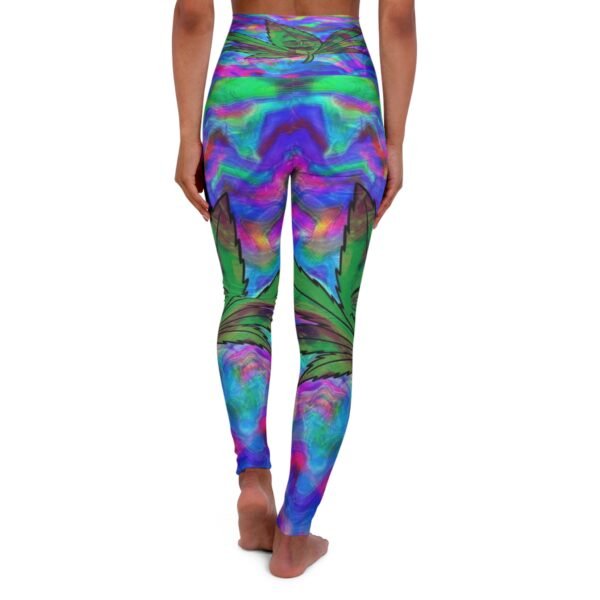 POT Leaf High Waisted Yoga Leggings - Image 2