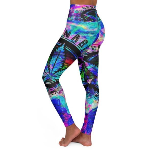 Cannabis High Waisted Yoga Leggings - Image 3