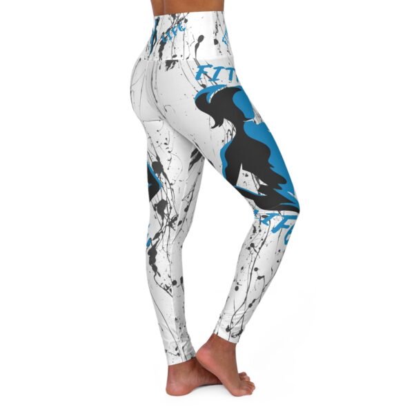 Blue Fitness Life High Waisted Yoga Leggings - Image 4