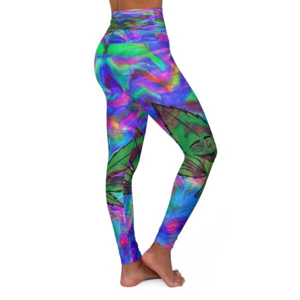 POT Leaf High Waisted Yoga Leggings - Image 4
