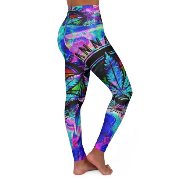Cannabis High Waisted Yoga Leggings - Image 4