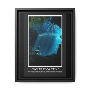 Framed Serenity Canvas Print - Inspiring Wall Art for Peaceful Reflection