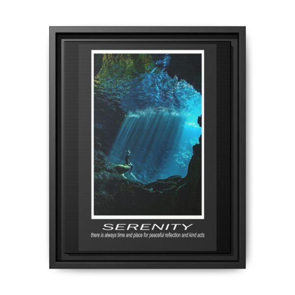 Framed Serenity Canvas Print - Inspiring Wall Art for Peaceful Reflection