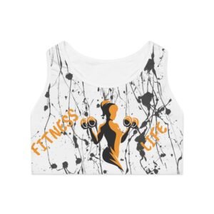 Yellow Sports Bra (AOP)