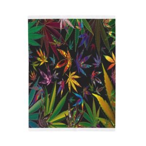 Weed Leaf Velveteen Plush Blanket