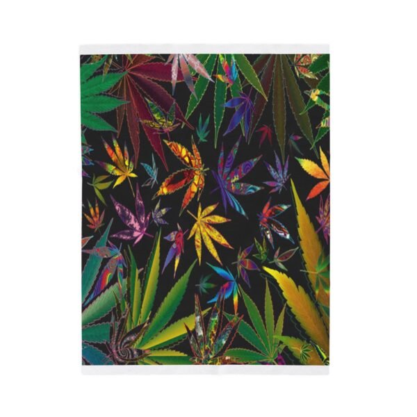 Weed Leaf Velveteen Plush Blanket