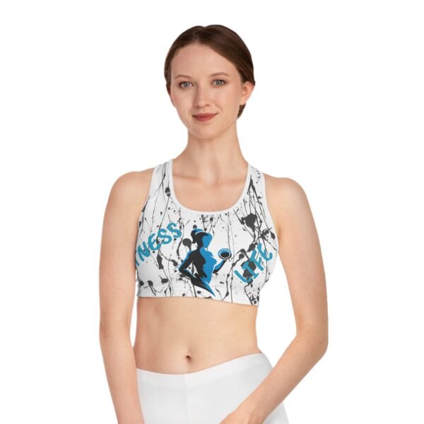 Blue of Sports Bra (AOP) - Image 3